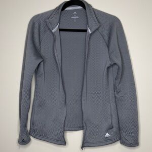 Adidas Women's Zigzag Patterned Gray Golf Jacket
